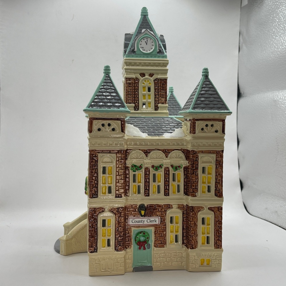 Department 56 Snow Village County Courthouse 1884 Lighted Building 5144-6 1989 - Picture 3 of 7